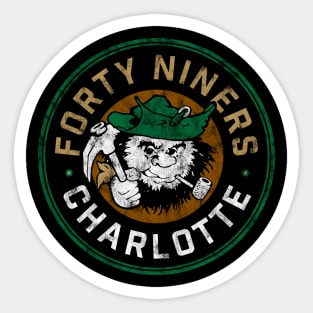 Charlotte Forty Niners Vintage Design Sticker